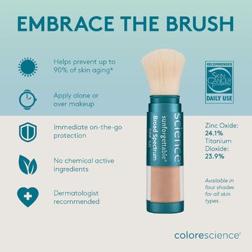 COLORESCIENCE Sunforgettable Brush-on Sunscreen SPF50/PA++++ - Phấn phủ chống nắng image 1