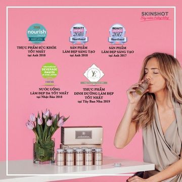 SKINSHOT Bioactive Collagen Shot - Nước uống Collagen đẹp da trị nám image 2