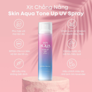 SKIN AQUA Tone Up UV Spray SPF50+ PA++++ - Xịt chống nắng body image 2