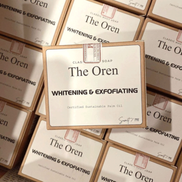 THE OREN Whitening & Exfofiating Body Soap - Xà phòng tắm trắng da image 4