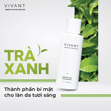VIVANT Green Tea Cleanser - Sữa rửa mặt kháng khuẩn & chữa lành da image 1