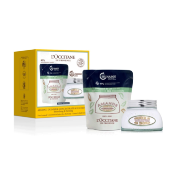 L’OCCITANE Almond Duo Milk Concentrate & Eco-refill - Bộ sữa dưỡng thể image 1