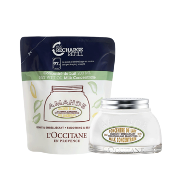 L’OCCITANE Almond Duo Milk Concentrate & Eco-refill - Bộ sữa dưỡng thể image 0