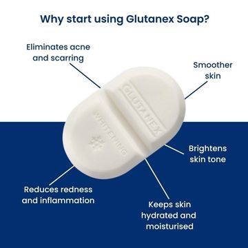Glutanex Soap with Glutathione - Xà phòng tắm trắng và dưỡng sáng da (cục) image 5