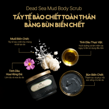 Sabon Dead Sea Mud Body Scrub - Tẩy tế bào chết toàn thân bùn khoáng biển chết image 2